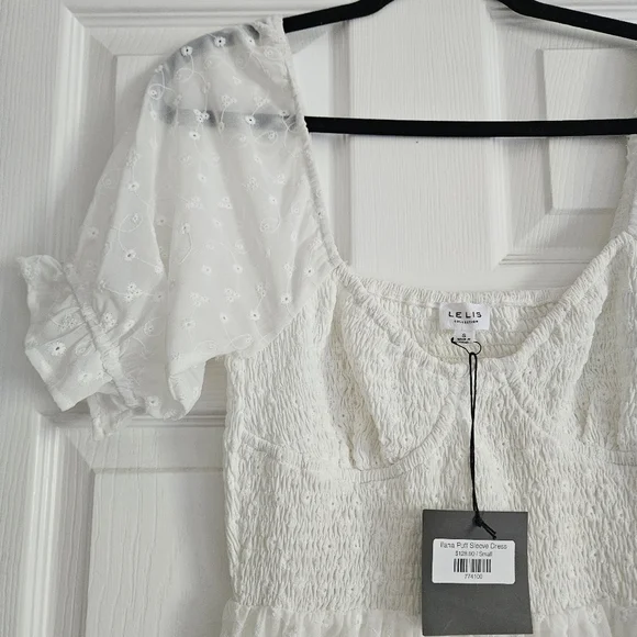 Le Lis White Puff Sleeve Sundress - Picture 3 of 7